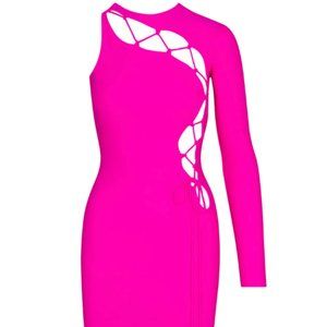 NWT SKIMS Lace Up Mini Dress